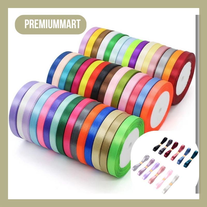 PLAIN 1CM SATIN ROLL RIBBON PT01