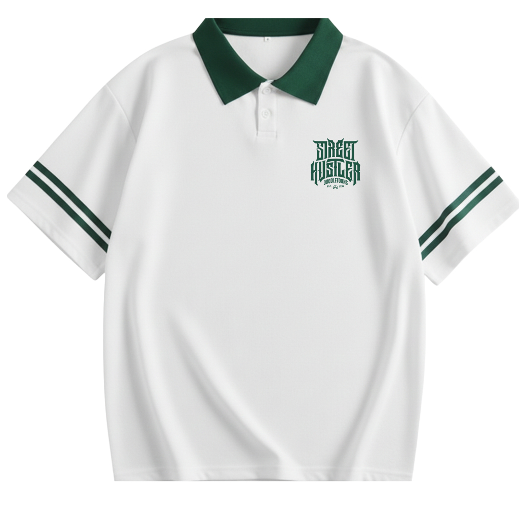 KATUN HUSTLER TWO LINE POLO เสื้อ Unisex เสื้อนุ่มสําหรับผู้ชายและผู้หญิงทําจากผ้าฝ้ายหวีนุ่ม