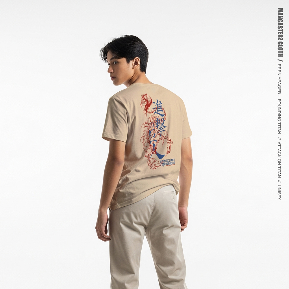 เสื้อยืด Attack On Titan Eren Founding Titan เสื้อยืด