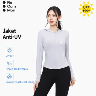 ReComMon.id Jaket Anti UV UPF100+ Tidak Panas Adem GYM fitnes padel & Outdoor&sporty(2357)