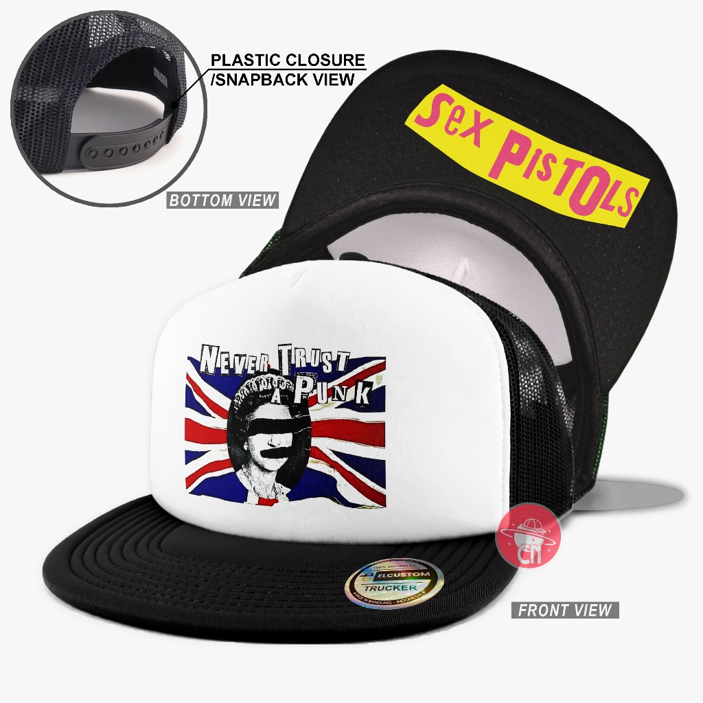 S*x Pistols Snapback / Trucker Hat / หมวกตาข่าย / หมวก Trucker / หมวกดั้งเดิม / ผู้ชาย / Unisex / ผู้หญิง / Distro / Metal Band Music / Stm
