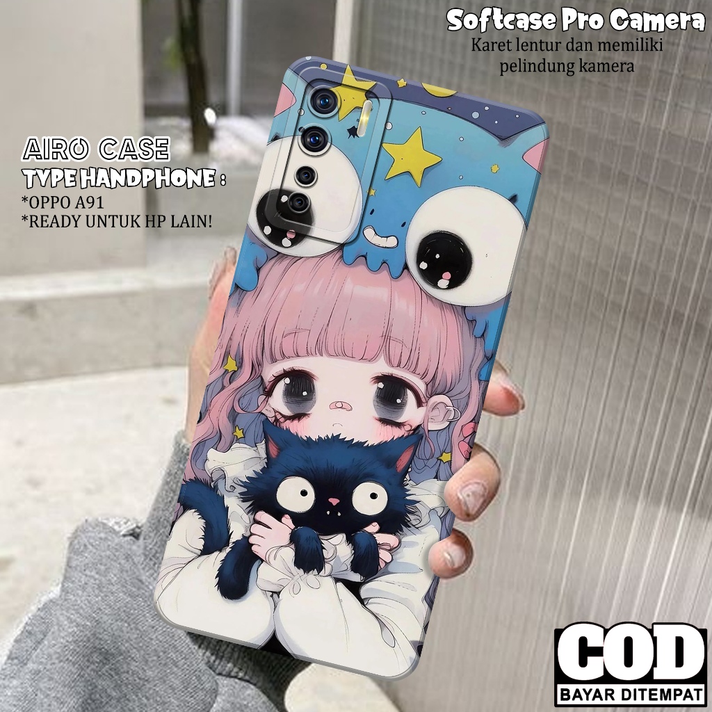 เคส OPPO A91 - OPPO A91 Softcase - เคสแฟชั่นการ์ตูน - เคส OPPO A91 - เคส Pro Camera Softcase - Tpu -
