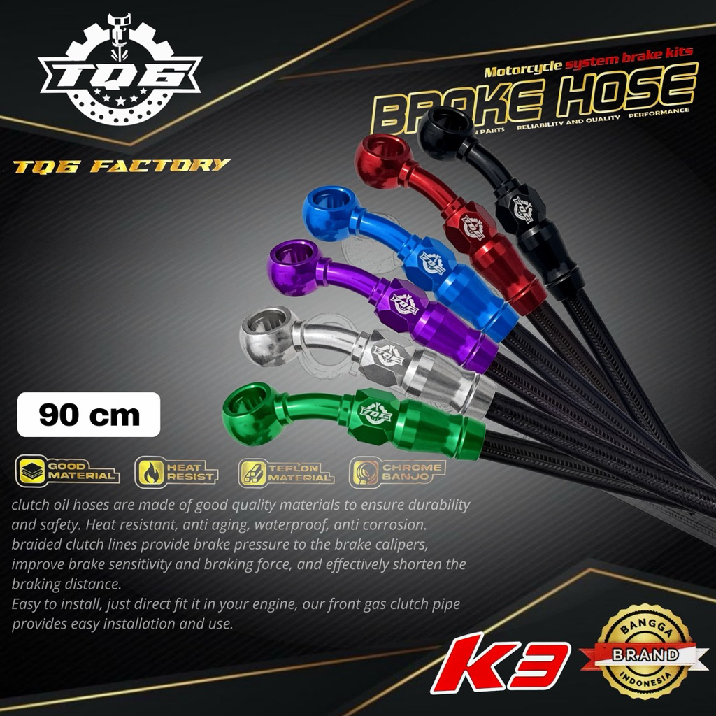 ท่อเบรคหน้า 90CM 28 องศา ORIGINAL TQ6 K3 FACTORY VIETNAM