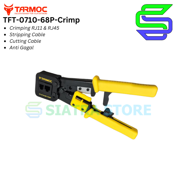 Tarmoc TFT-0710-68P-CRIMP | RJ45 EZ CURLING PLIERS ANTI-FAIL CAT5E CAT6 CRIMPING TOOL LAN RJ45 - ANT
