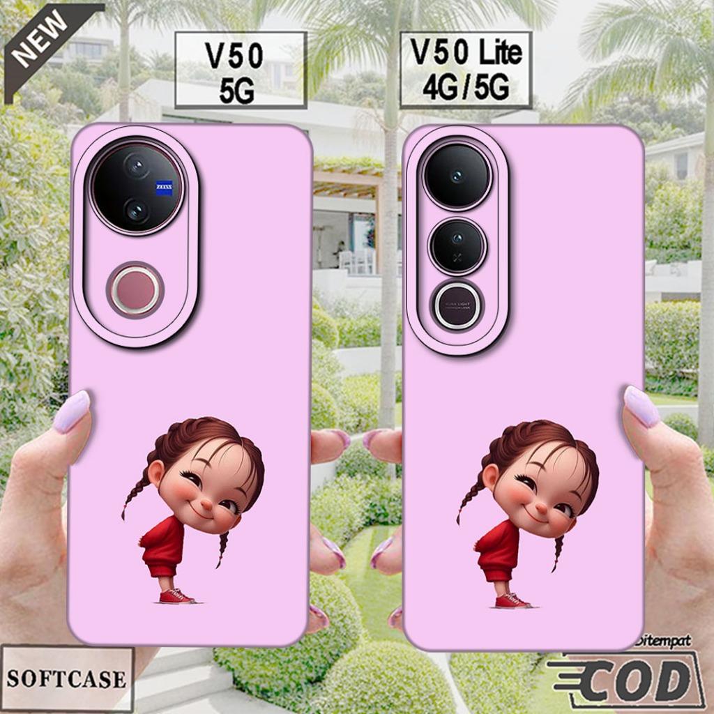 เคส VIVO V50 5G 2025 - เคส VIVO V50 LITE 4G / 5G 2025 _ ปลอกซิลิโคนสีดํายืดหยุ่น