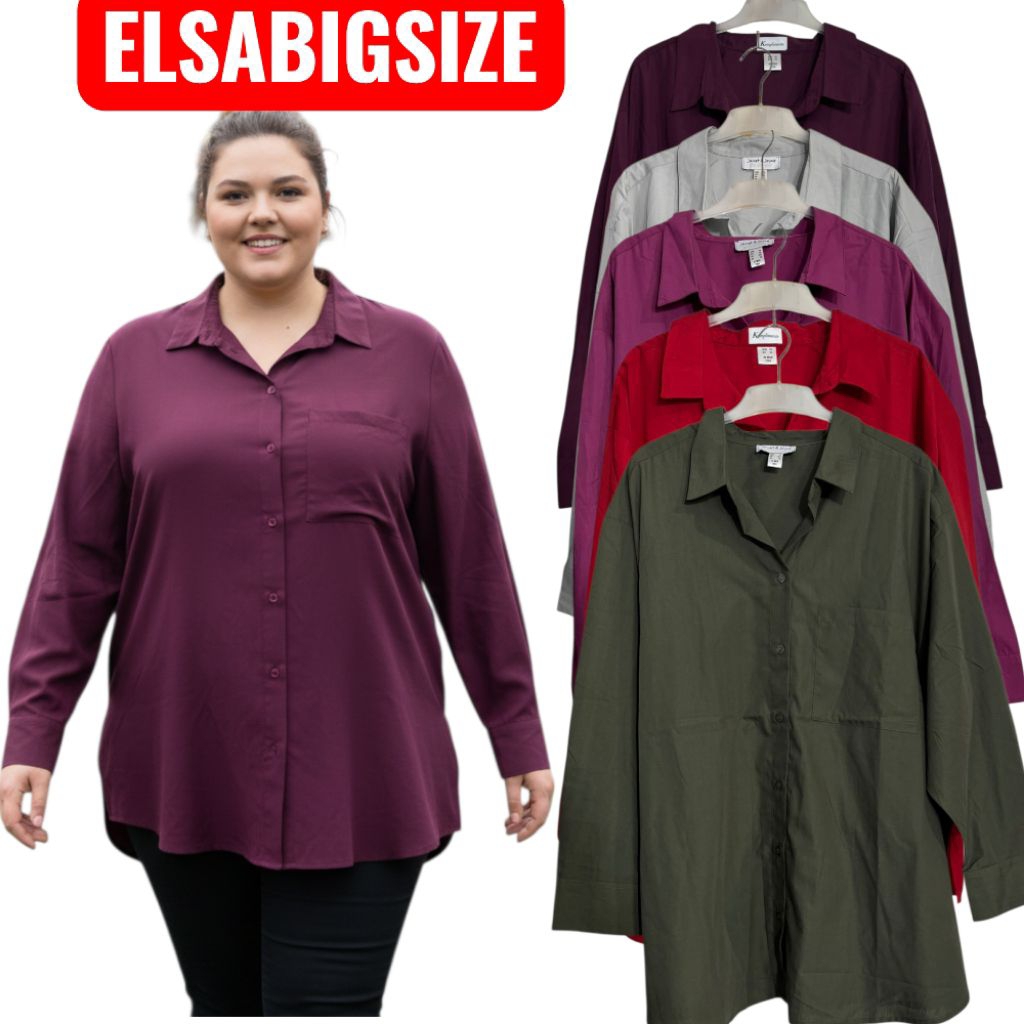 KEMEJA เสื้อ JUMBO JJ A_LINE POPLIN VISCOSE LD150,160,170,180