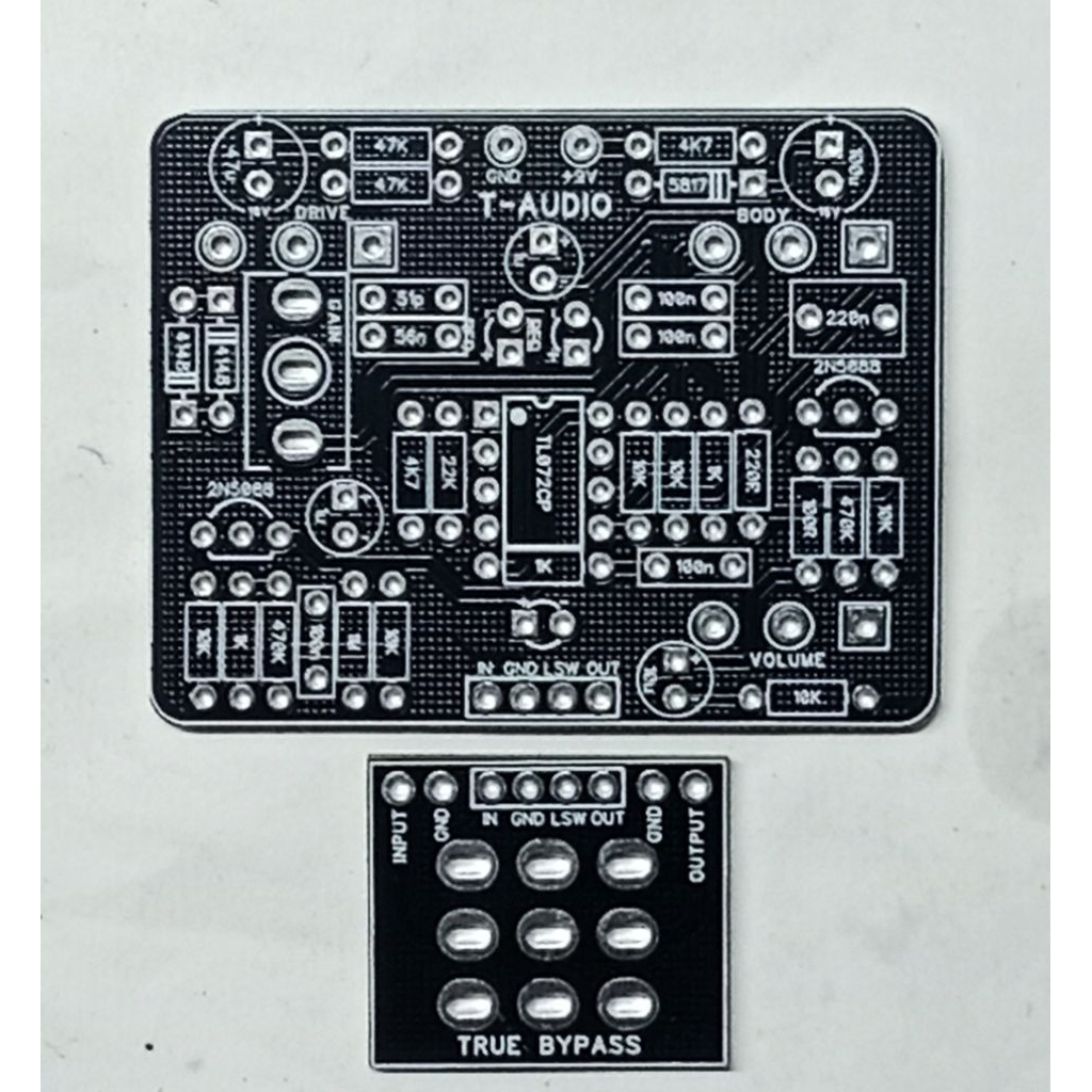 T-Audio PCBFX-383 ตาม JHS 3 Series Overdrive กีตาร์เหยียบ DIY 1590B