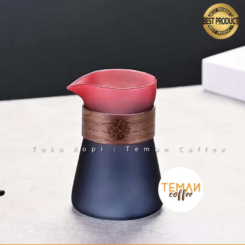 One Two Cups Coffee Pot Coffee Server Drip Pour Pitcher 500ml - 1LI - สีดํา/แดง