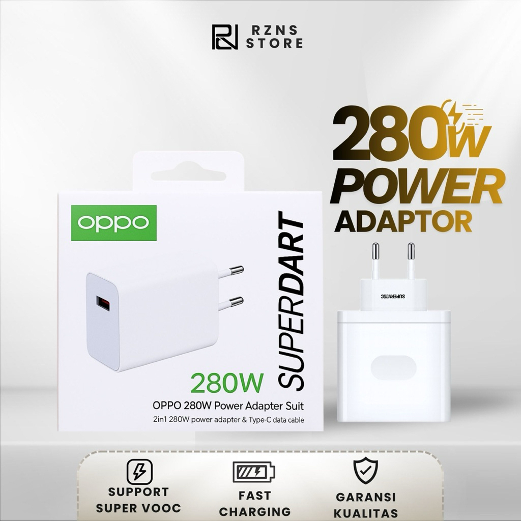 RZNS Charger OPPO 280w / 180w รองรับ Fast Charging SuperVOOC / SuperDART Type-C Micro