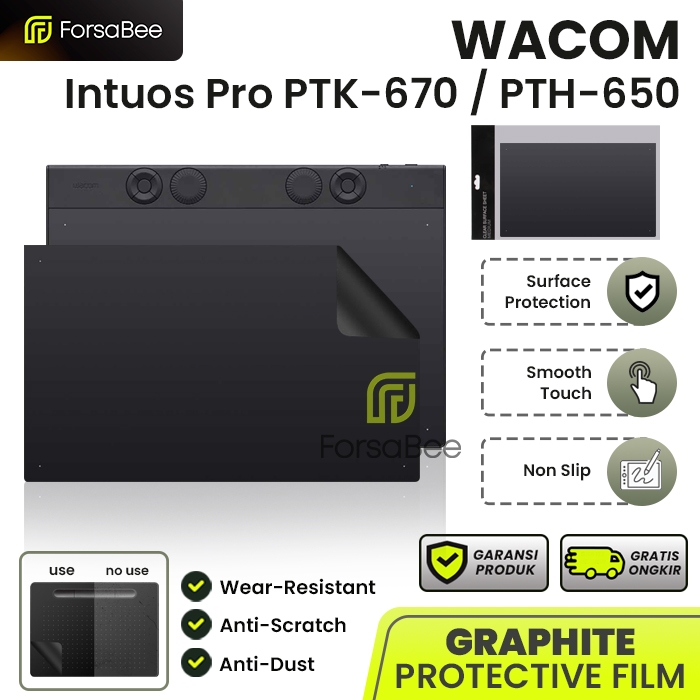 LAYER FORSABEE - ฟิล์มกันรอยกราไฟท์สําหรับ Wacom Intuos Pro Gen 8 PTK 670 PTK670 M Anti-Scratch Anti