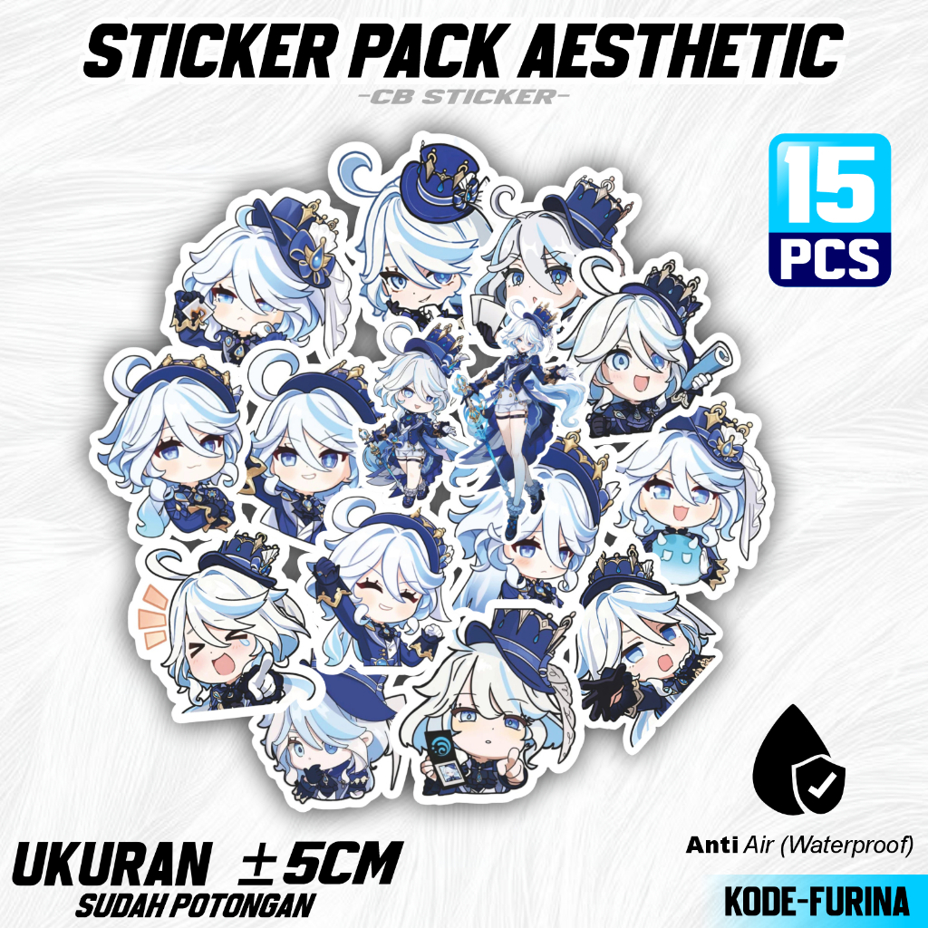 สติ๊กเกอร์ธีมแรงกระแทก Ghensin [FURINA ]/genenshin impact furina/magic/cute furina