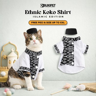 Baju Kucing Anjing Lucu Cowok Murah - Bukipet Ethnic Koko Shirt