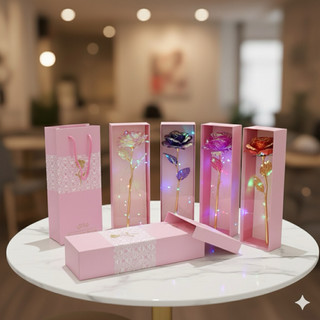 Gift Box Mawar Foil - Bunga Mawar Dekorasi - Kado Wisuda Sidang Ultah Anniversary - Rose Box