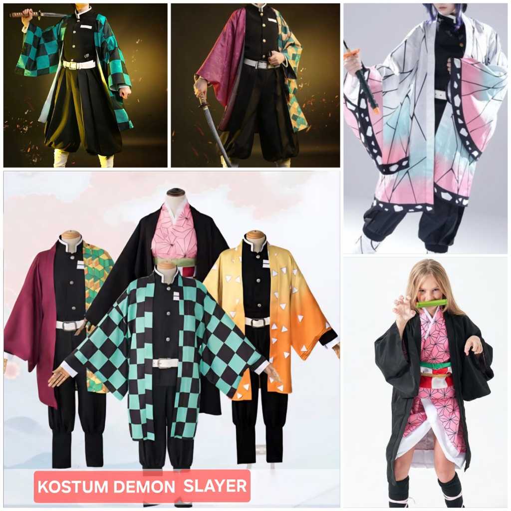 BAJUKIDDIE DEMON SLAYER คอสเพลย์ COSTUME สําหรับเด็กและผู้ใหญ่ PARADE ANIME HALLOWEEN KIMETSU ไม่มี 