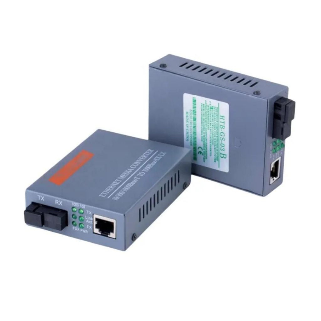 ใหม่ HTB-GS03 20KM A/B (คู่) GigaBit Fiber MEDIA CONVERTER ราคาต่อ PAIR