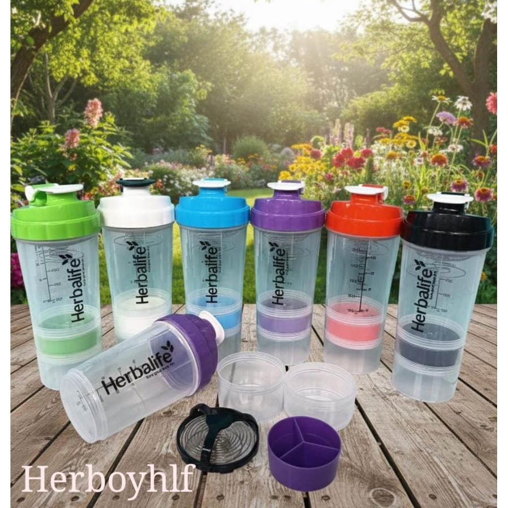 Shaker 500ml พร้อมกล่องเก็บด้านล่าง