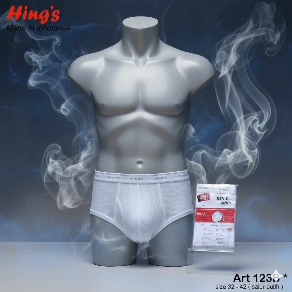 ราคาส่ง CD Hings 123B Salhr (3 ชิ้น) CD Hings 123B Saluer | Hings ชุดชั้นในลายทางสีขาวสําหรับผู้ชาย 