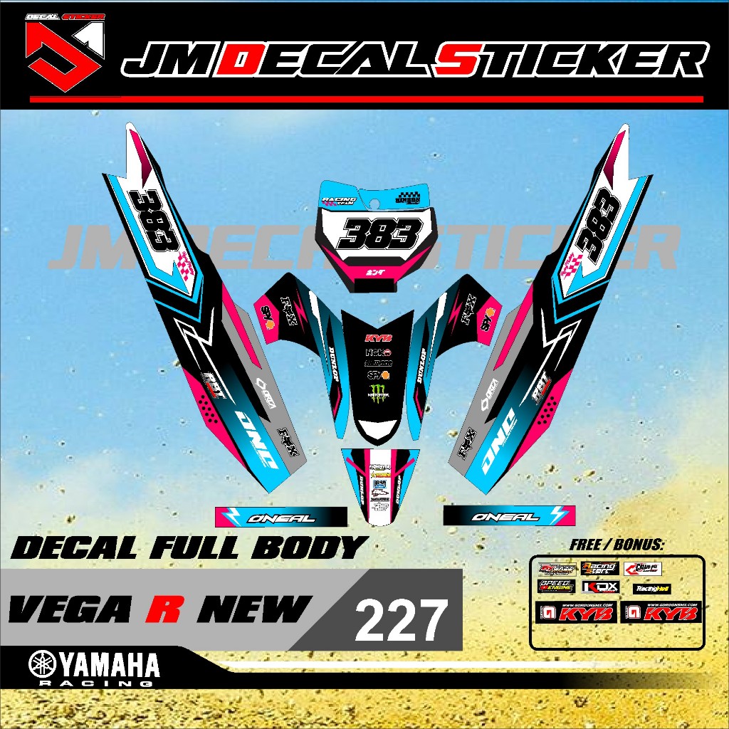 สติ๊กเกอร์ RBT STRIPING MOTOR VEGA R ใหม่ FULL BODY MOTOR CRF KLX 150 KLX BF KLX GORDON DTRACKER KX 