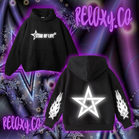 ต้นฉบับ SPIDER สีดํา LAGHTINGZZ MOTO STREET STYLE REFLECTIVE ZIPPER HOODIE JACKET