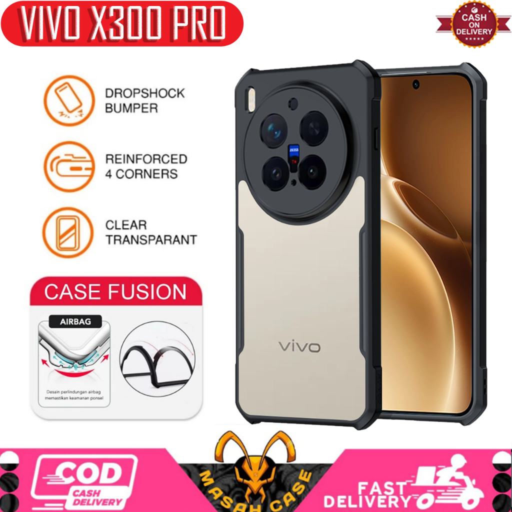 เคส VIVO X300 X300 PRO TRANSPARENT HARDCASE ARMOR SOCKPROOF
