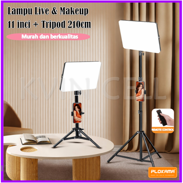 PLOKAMA P11 PHOTOGRAPHY MUA MM 240 แพ็คเกจแสง + 2 เมตร 210 ซม. ขาตั้งสามขา HP LIGHTNING LIVESTREAM P