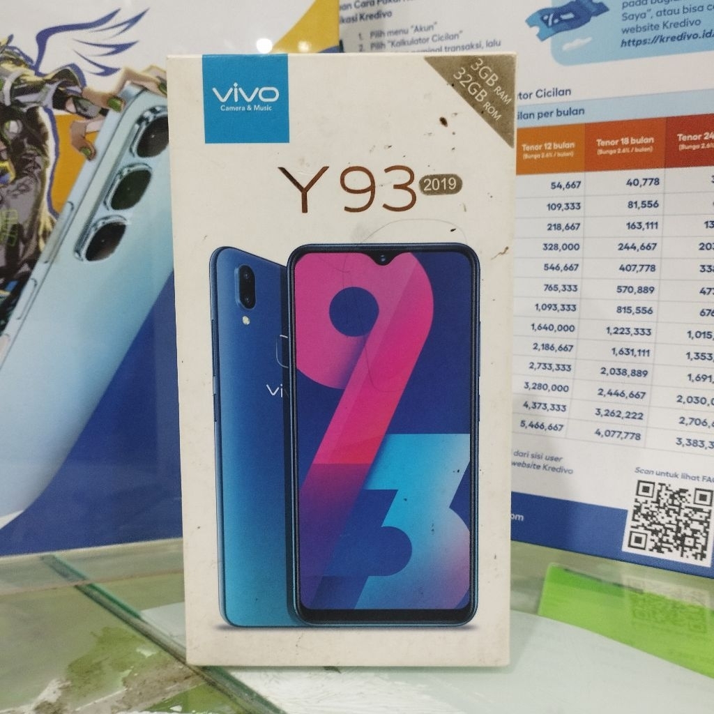 HP [มือสอง] Vivo Y93 2019 Phone Box - Vivo 1811 - กล่องกระดาษเก่า - Condition As Per Photo - 0ri9ina