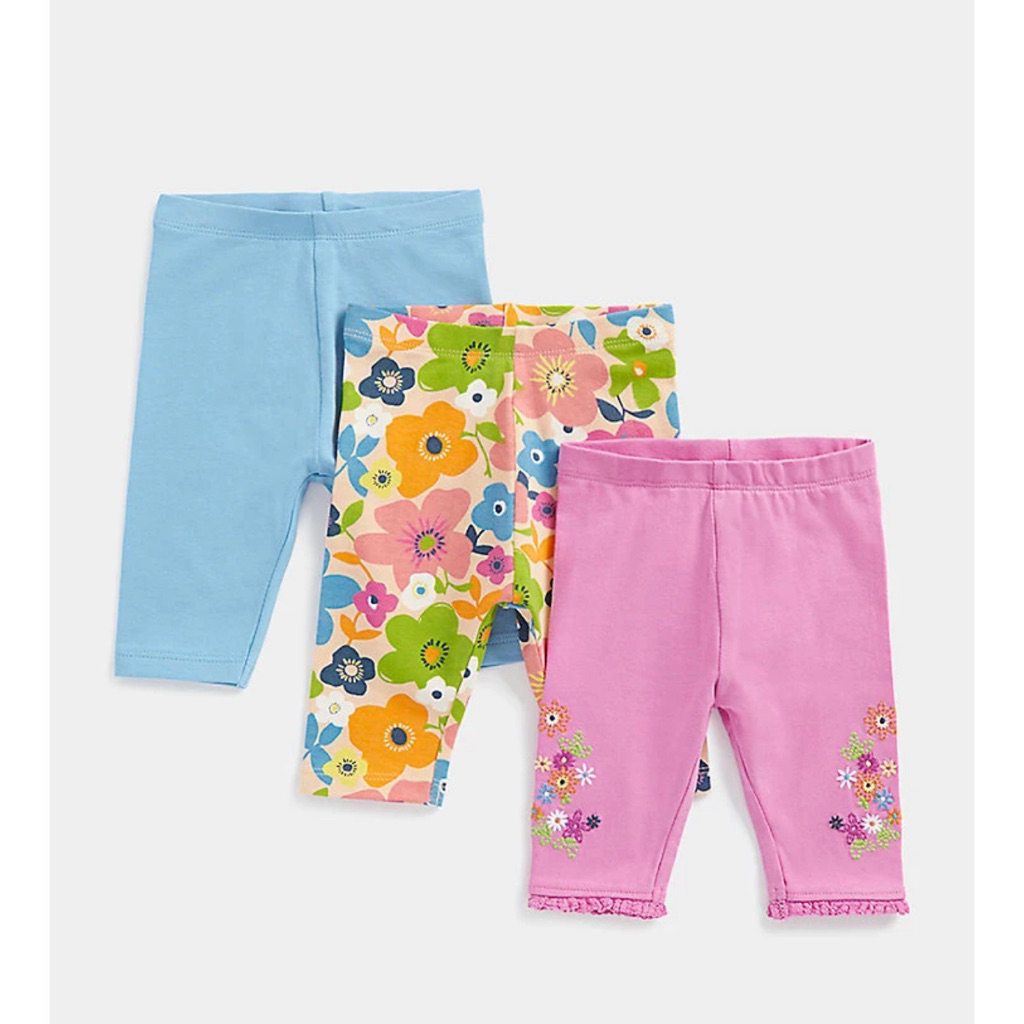 Mothercare 70% เลกกิ้งครอปดอกไม้ 3 แพ็ค 150(6-9m)