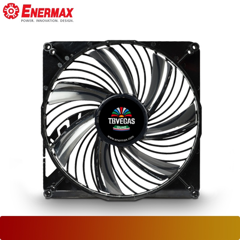 Enermax TBVEGAS QUAD | พัดลมยักษ์ 18 ซม. ประสิทธิภาพการทําความเย็นที่ดีขึ้น