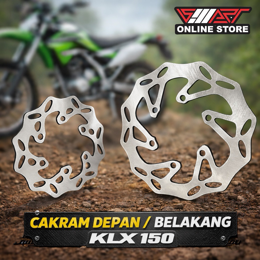 แผ่นดิสก์ KLX 150 ด้านหน้าและด้านหลัง