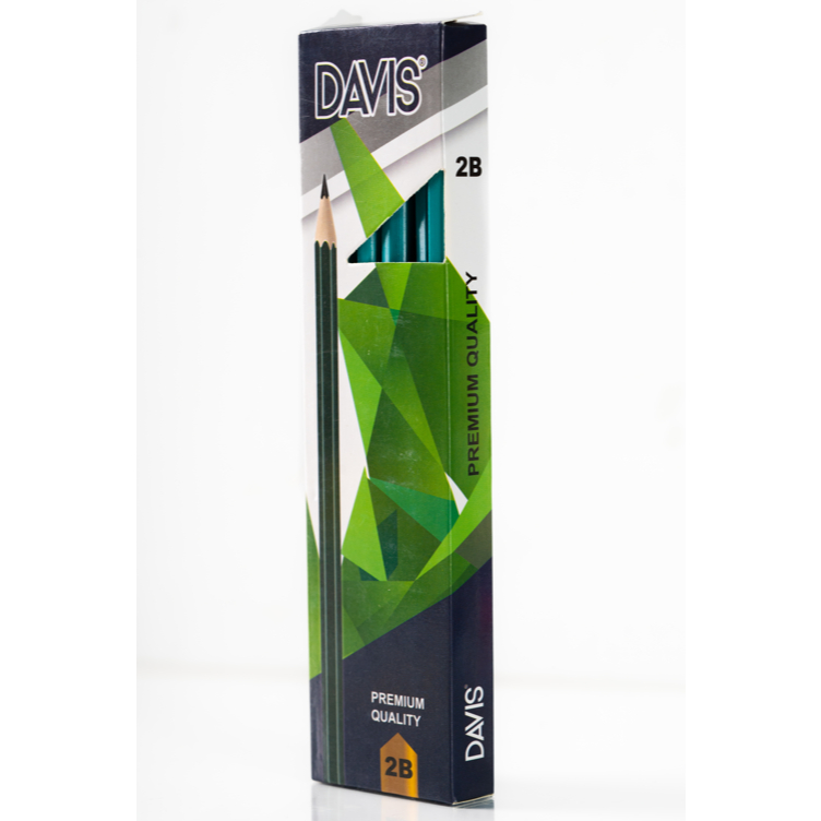 HIJAU [DavisATK] Davis Green Pencil 2B (12 ชิ้น)
