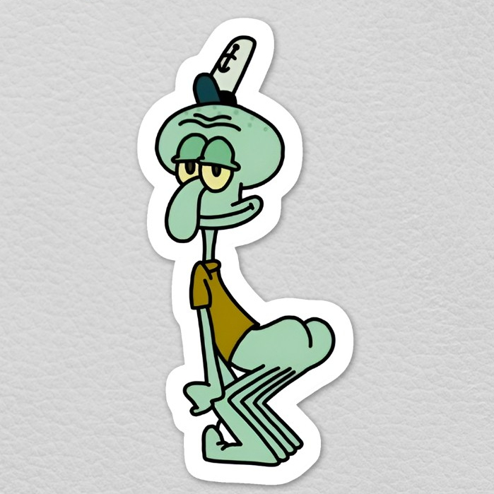 Squidward Twerking สติกเกอร์การ์ตูน Spongebob ไวนิลสติกเกอร์กันน้ํา