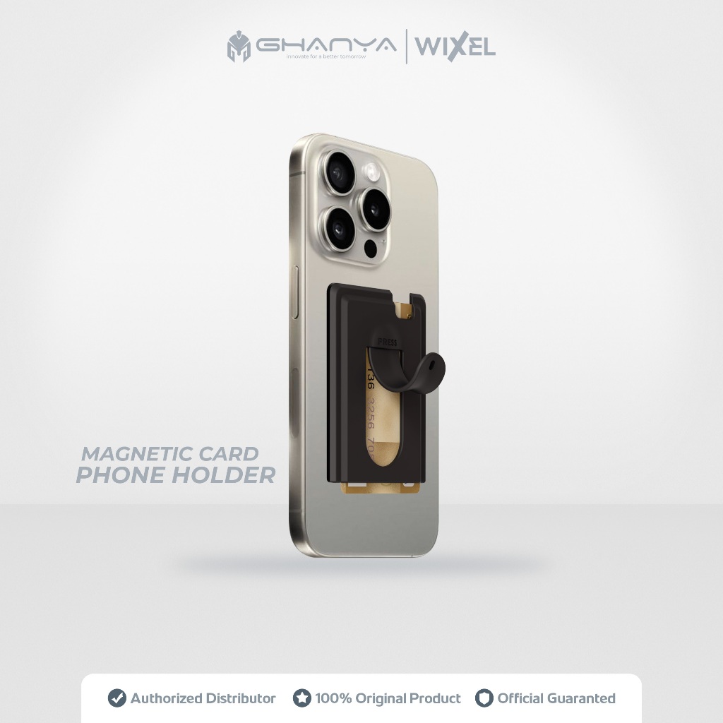 WXEL M3 Magrip ที่วางโทรศัพท์แม่เหล็ก MagSafe ซิลิโคน 3 in 1 พร้อมรถเรียบง่ายและผู้ถือบัตรกระเป๋าสตา