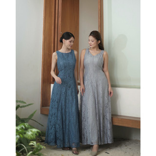 Kadaka D-0267  Maxi Lace Reversible Party Dress | Dress Panjang Brukat Wanita