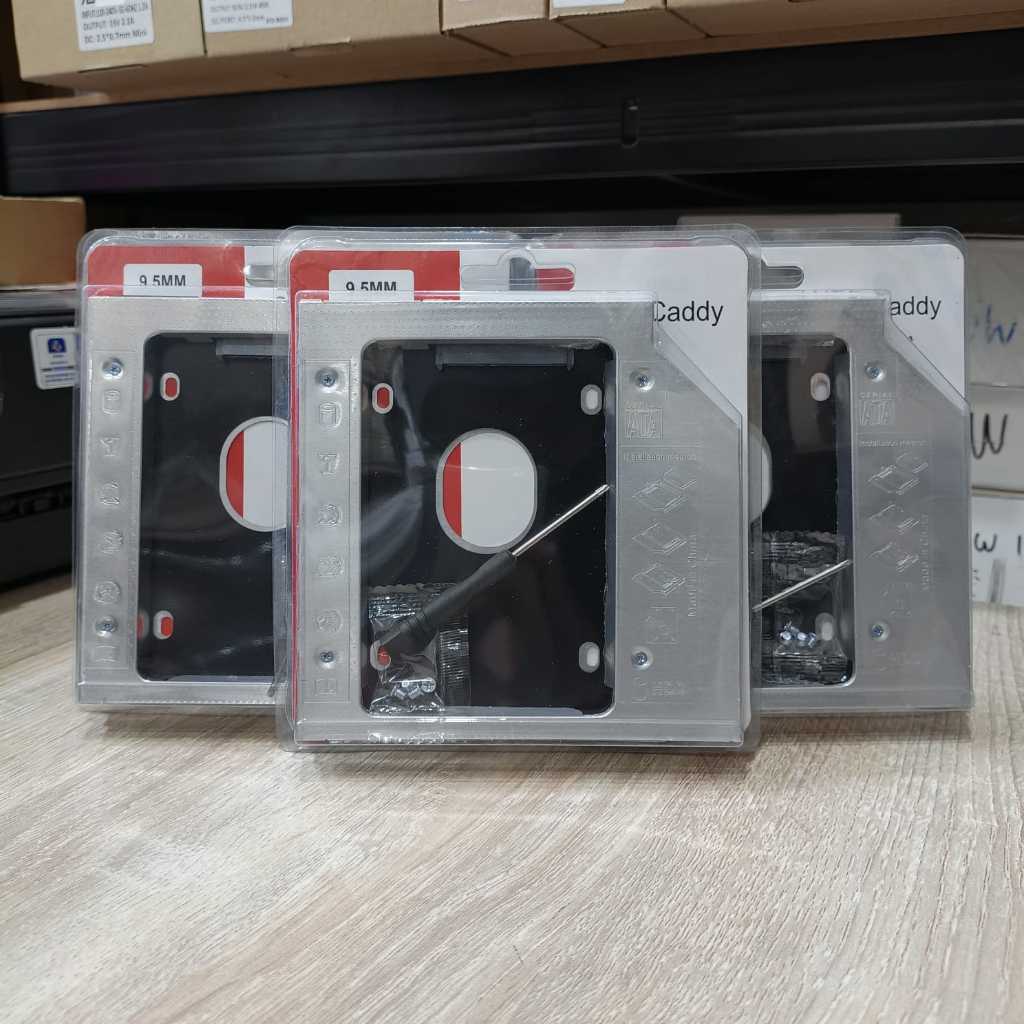 HDD SSD CADDY THIN 9.5MM / SSD CADDY / HDD CADDY / SLOT DVD TO SLOT HDD / CADDY 9.5MM