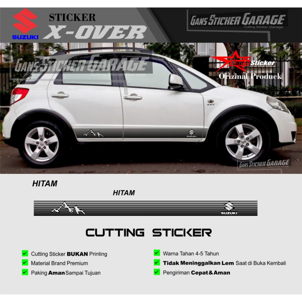 สติ๊กเกอร์ทนทานสี Suzuki X Over SX4 X-Over 3