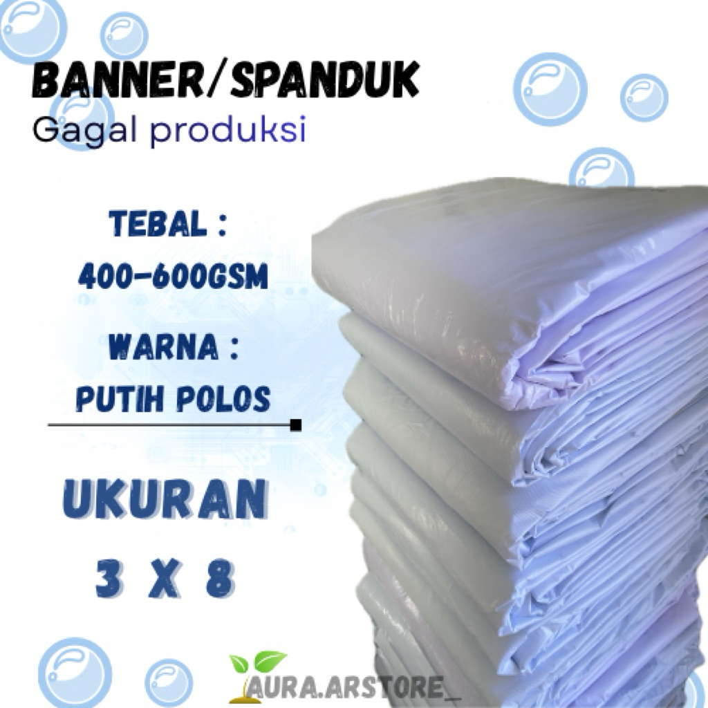 BANNER (สีขาว/ธรรมดา) ขนาด 3 x 8m