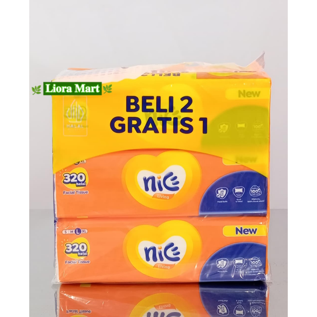 NICE BANDED COTENTS 3 NICE เนื้อเยื่อ 320 เส้น B2G1/กระดาษเช็ดหน้าดี b2g1