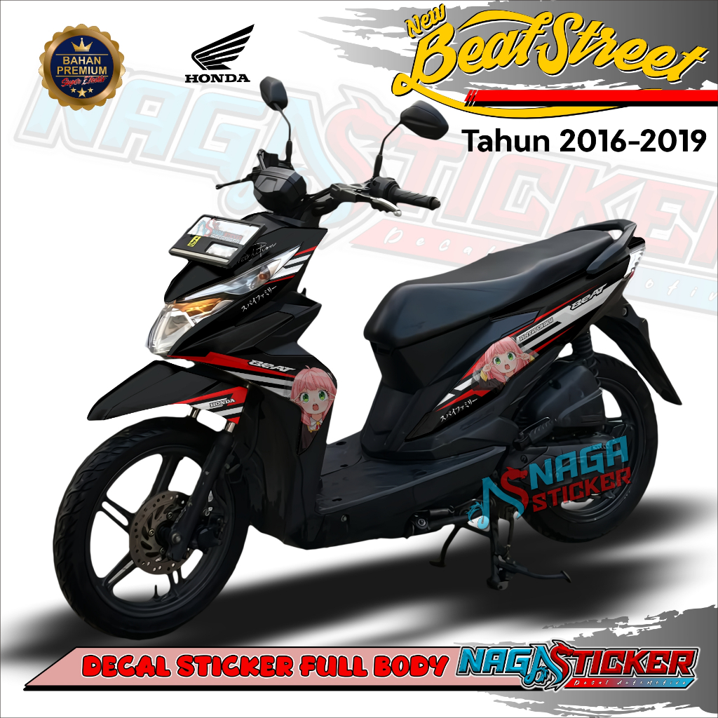HONDA BEAT STREET 2017 FULL BODY STICKER DECAL SIMPLE ANIME VARIATION CA37 ออกแบบฟรี