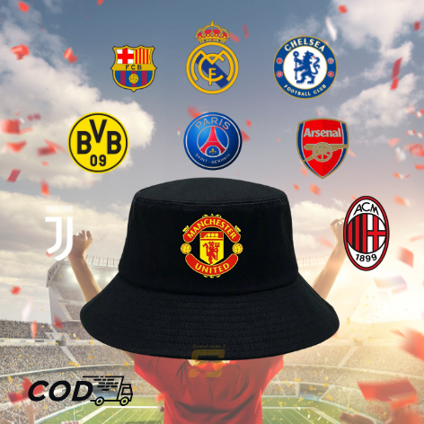 MANCHESTER UNITED SCREEN-PRINTED BUCKET HAT -- FOOTBALL BUCKET HAT