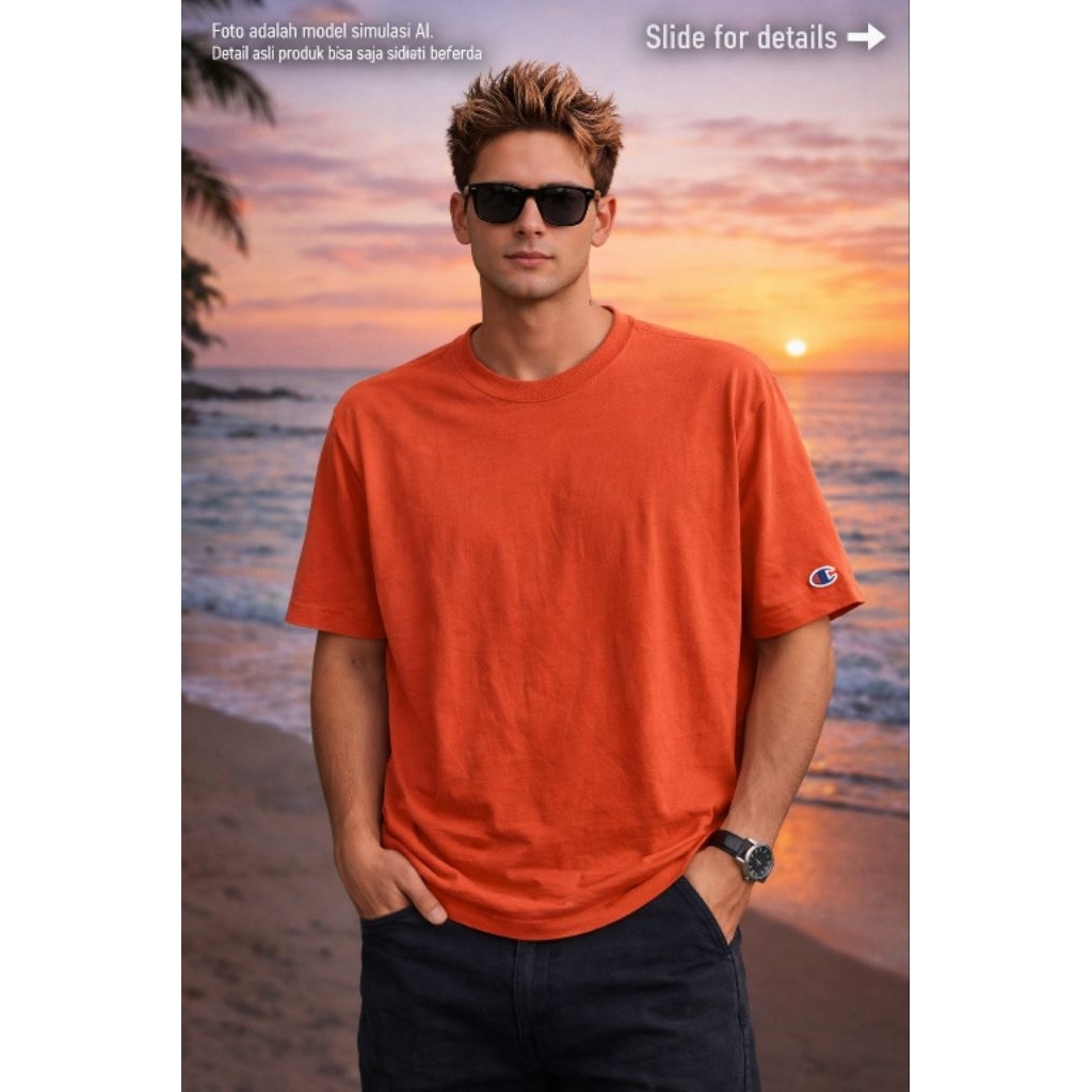 C**MPION Basic 0R1 เสื้อยืดไซส์พอดี L (P73 x L53)