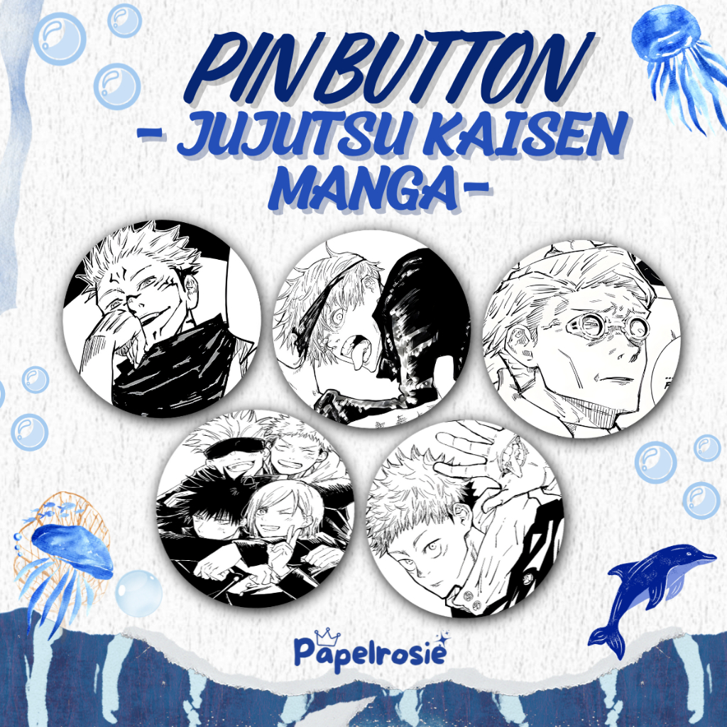 JUJUTSU KAISEN หมุดปุ่มมังงะ | AESTTHETIC ROUND PIN JUJUTSU KAISEN JJK MANGA44 MM