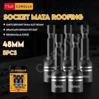 Corolla Kunci Sok Magnetic Nut Setter / 8*42mm/ 8*48mm / 8*45mm / 8*65mm Sock Bor Magnetic Hex Nut Kunci Roofing 8mm Premium