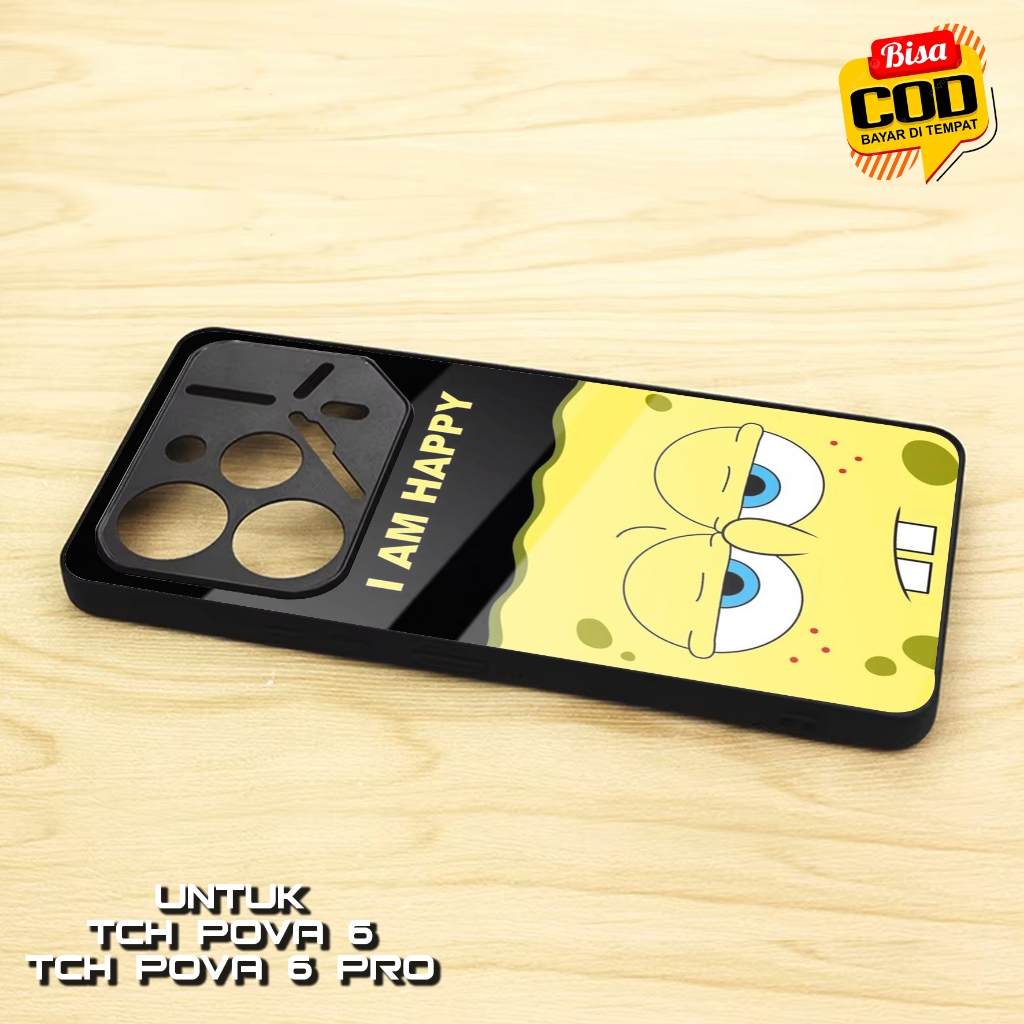 HP Case For Techn* Pov* 6 / Pov* 6 Pro - STORE CASE (BLACK BACKGROUND) - 2D Premium Glossy Softcase 