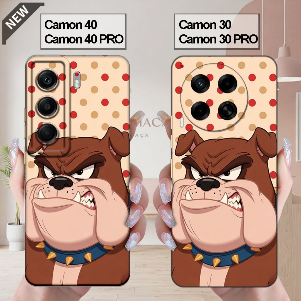 เคส Tecno CAMON 40 | CAMON 40 Pro _เคส CAMON 30 | CAMON 30 PRO - ปลอกสีดําใสยืดหยุ่น