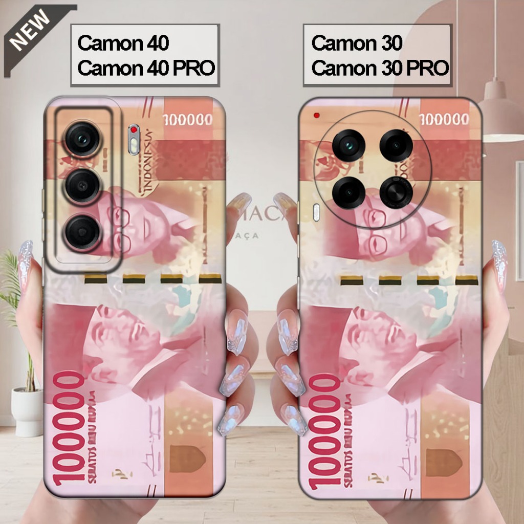 เคส Tecno CAMON 40 | CAMON 40 Pro _เคส CAMON 30 | CAMON 30 PRO - ปลอกสีดําใสยืดหยุ่น