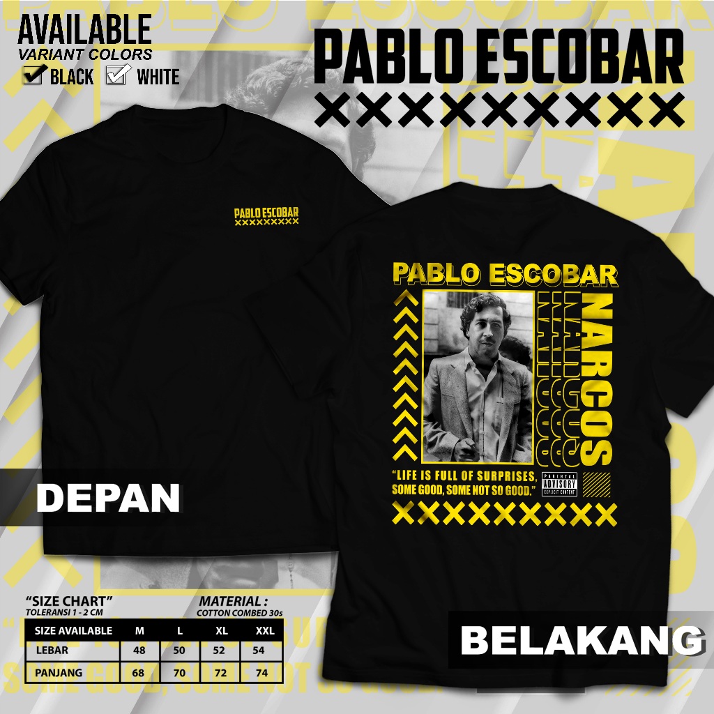 PABLO ESCOBAR เสื้อยืดแขนสั้น Distro