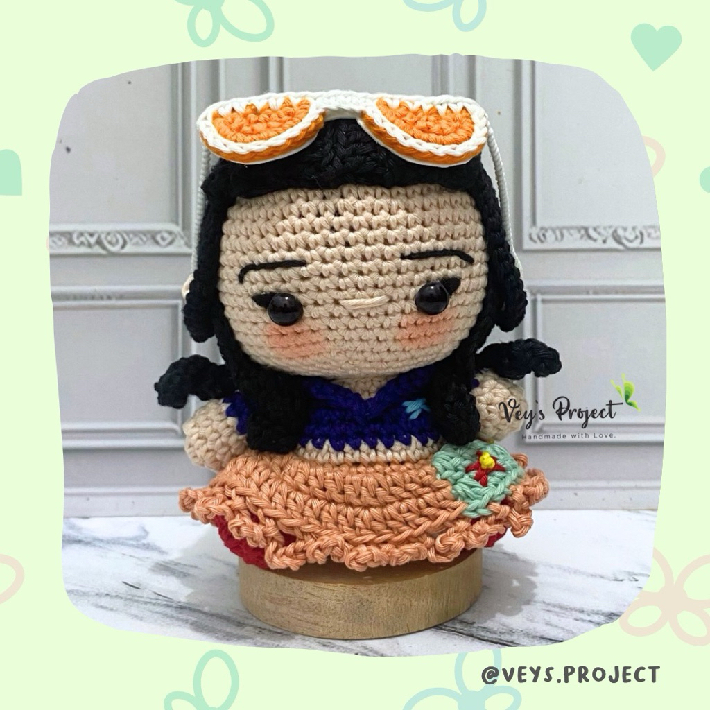 GANTUNGAN Nico Robin One Piece ตุ๊กตาถัก - พวงกุญแจ Nico Robin One Piece
