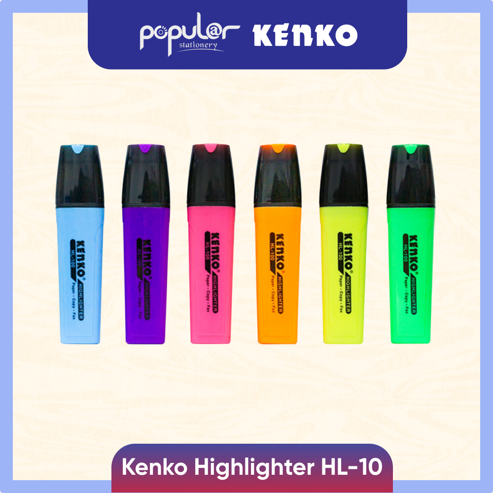 Kenko Highlighter HL-10 น้ําเงิน เขียว ส้ม ชมพู ม่วง เหลือง