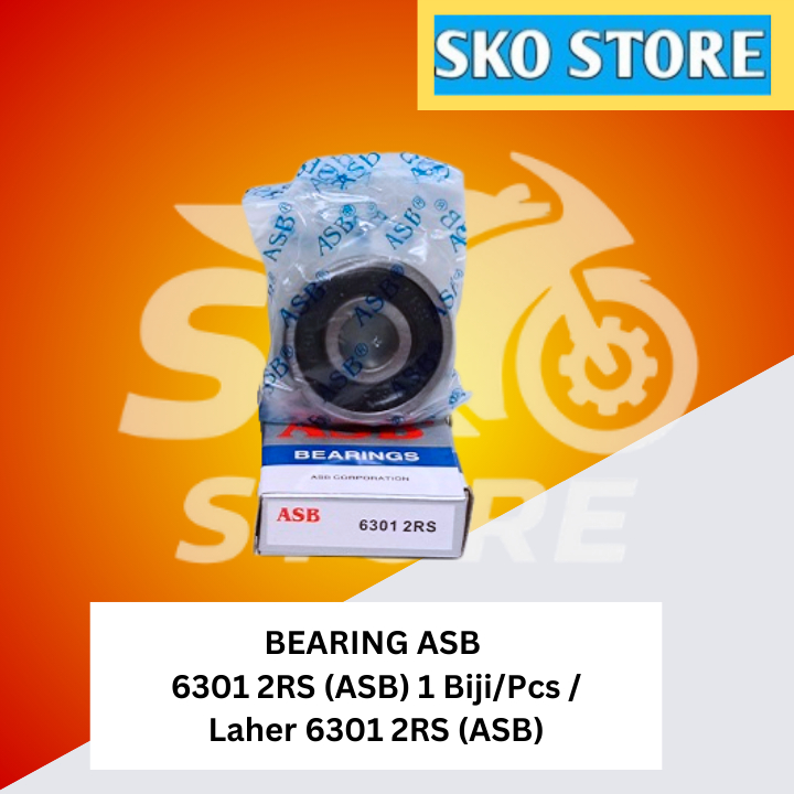 แบริ่ง 6301 2RS (ASB) 1 ชิ้น/ชิ้น /Laher 6301 2RS (ASB)