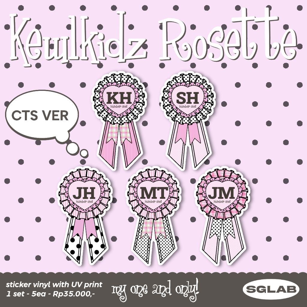 [SG.LAB] KEWLKIDZ ROSETTE STICKER UV PRINT | KPOP CORTIS CTS